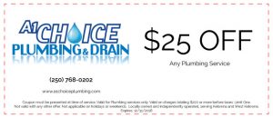 Kelowna and West Kelowna Plumbers - A1 Choice - Coupon for plumbing services
