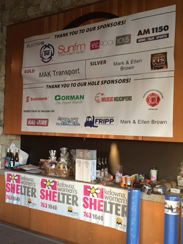 Kelowna and West Kelowna Plumbers - Silent auction at the charity golf tournament