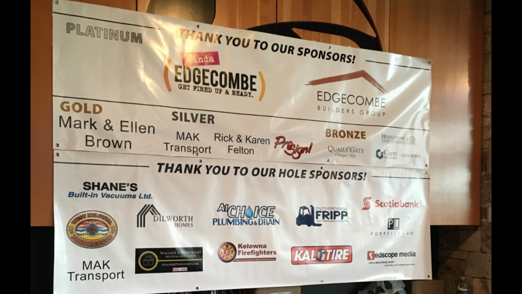 A1 Choice Plumbing sposnors the 2016 Golf tournament Kelowna