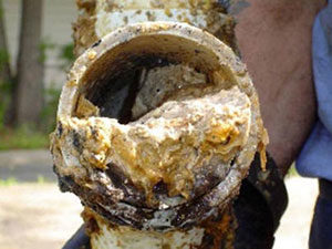 clogged pipe
